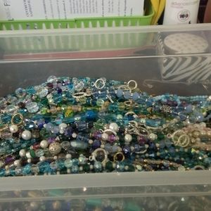 All hand made necklaces. Sworiskey crystals.